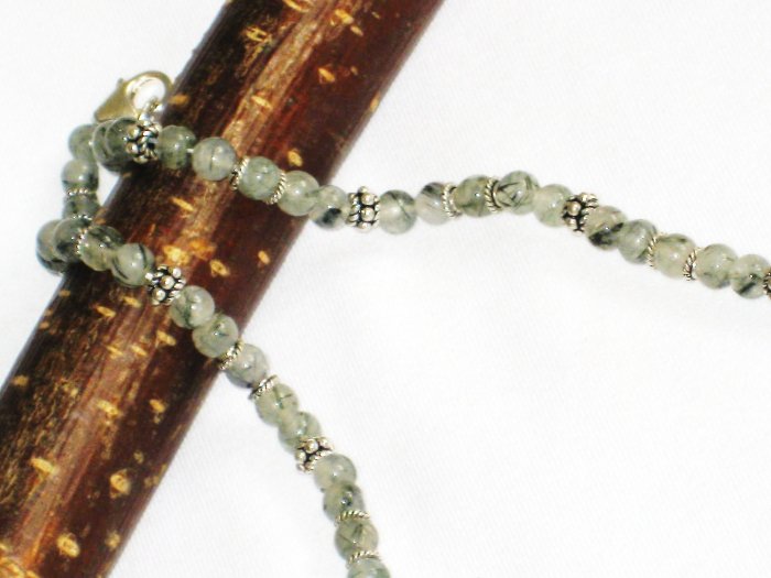 ST656 Rutilated Quartz Necklace in Sterling Silver
