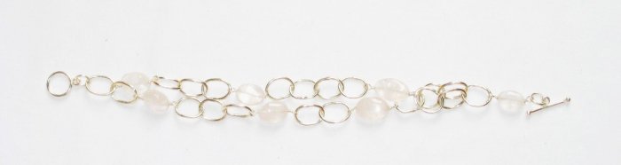 ST151 Rose Quartz Bracelet in Sterling Silver