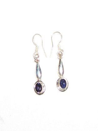 ER034 Sapphire Earrings in Sterling Silver