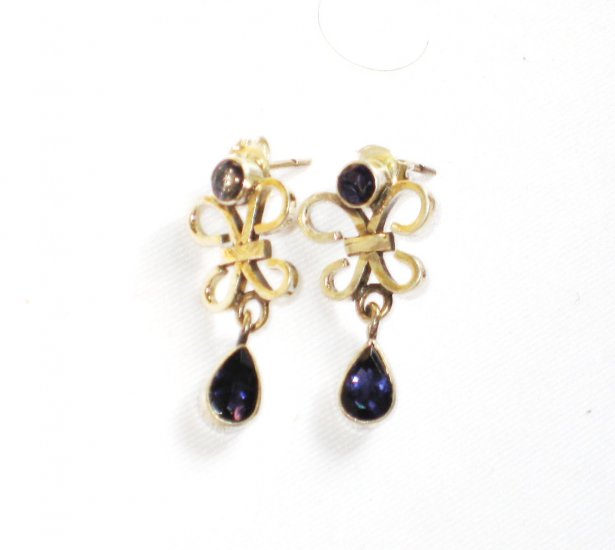 ER076 Sapphire Earrings in Sterling Silver