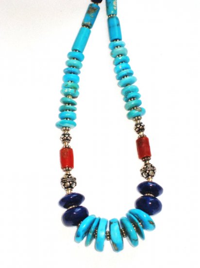 ST371 Tibetan Necklace in Sterling Silver