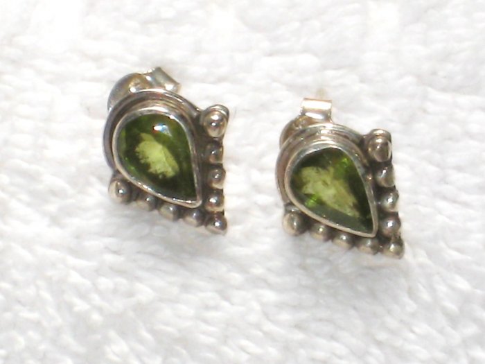 ER060 Peridot and Citrine Earrings in Sterling Silver