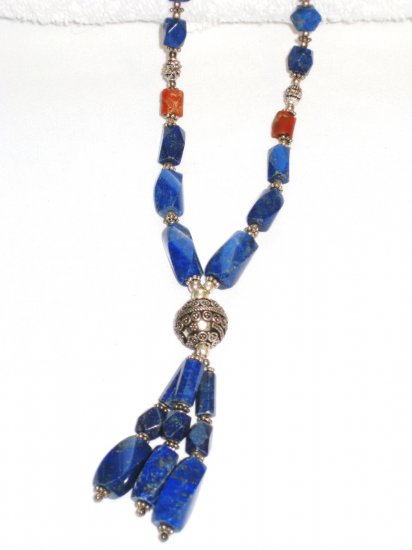 ST106 Lapis Lazuli Necklace in Sterling Silver