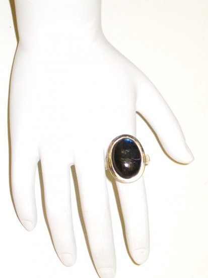 RG027 Labradorite Ring in Sterling Silver, Size 8