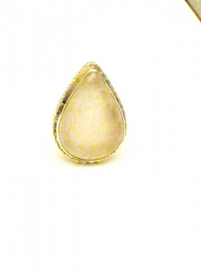 RG034 Rose Quartz Ring in Sterling Silver, Size 8