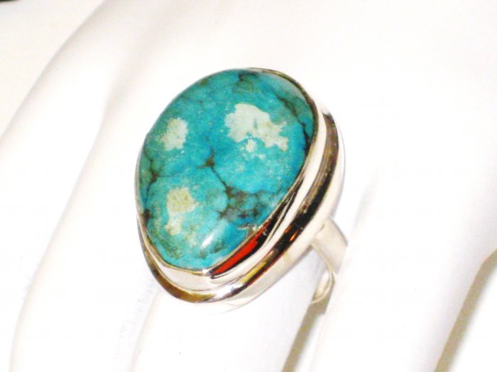 RG103 Turquoise Ring in Sterling Silver, Size 7