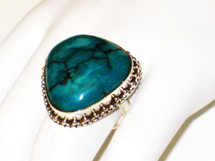 RG105 Turquoise Ring in Sterling Silver, Size 7