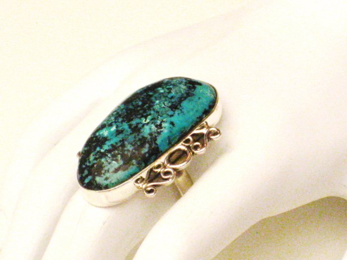 RG106 Turquoise Ring in Sterling Silver, Size 7