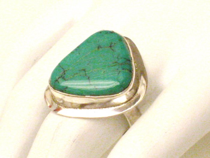RG107 Turquoise Ring in Sterling Silver, Size 7