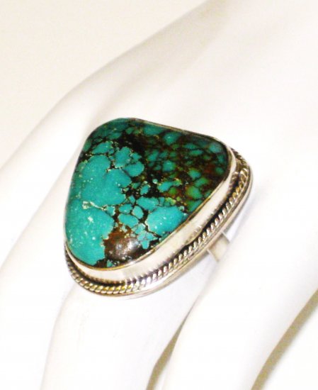 RG114 Turquoise Ring in Sterling Silver, Size 7