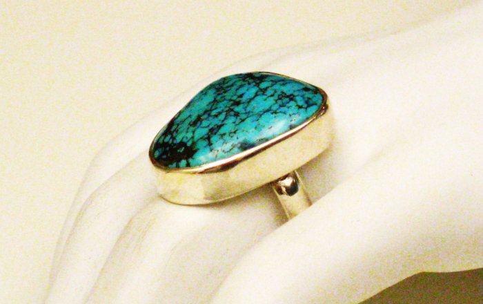RG150 Turquoise Ring in Sterling Silver, Size 7
