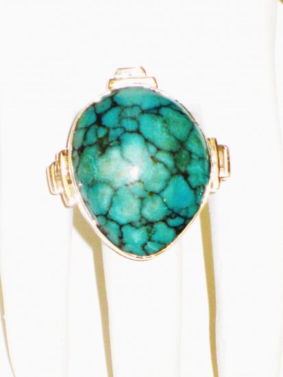 RG152 Turquoise Ring in Sterling Silver, Size 7
