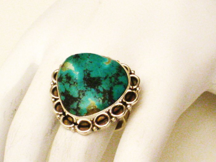 RG155 Turquoise Ring in Sterling Silver, Size 7