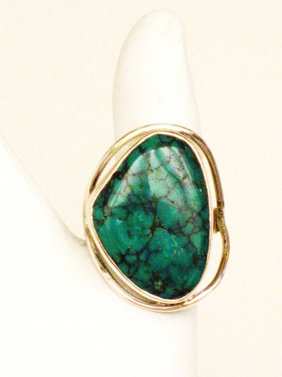 RG159 Turquoise Ring in Sterling Silver, Size 7