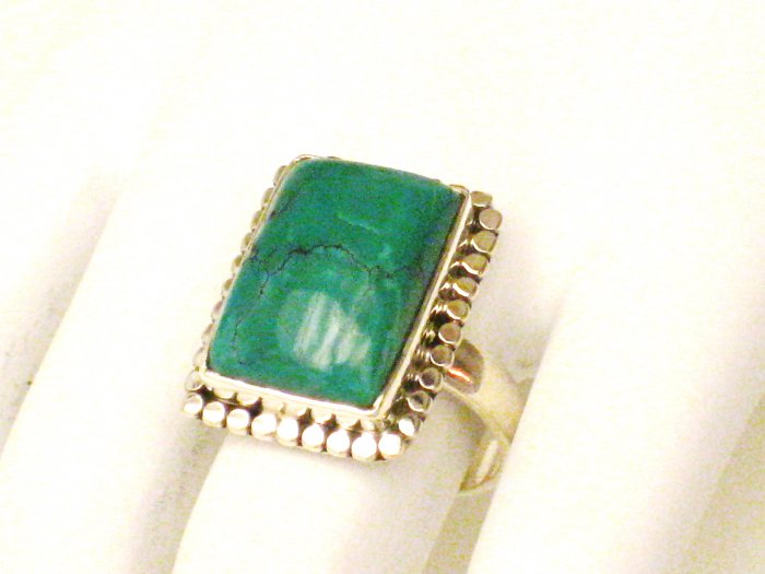 RG166 Turquoise Ring in Sterling Silver, Size 7