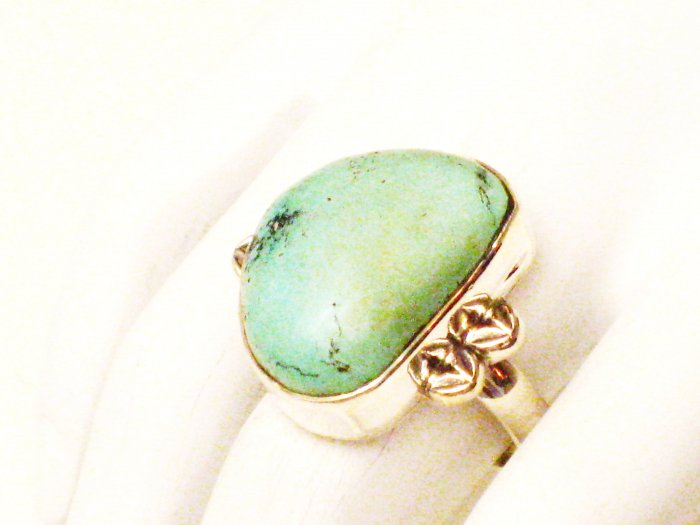 RG179 Turquoise Ring in Sterling Silver, Size 7