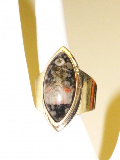 RG078 Agate Ring in Sterling Silver, Size 10