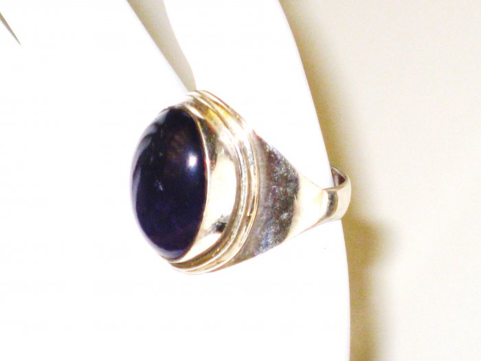 RG079 Amethyst Ring in Sterling Silver, Size 7