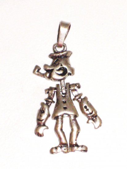 CP029 Cigar Man Pendant in Sterling Silver