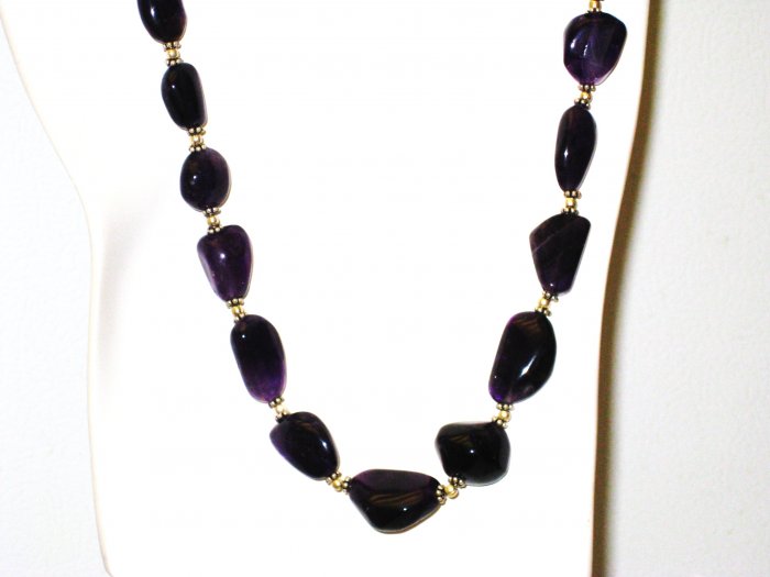 NK014 Amethyst Necklace in Sterling Silver