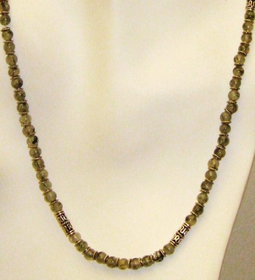 NK032 Mixed Stones Necklace in Sterling Silver