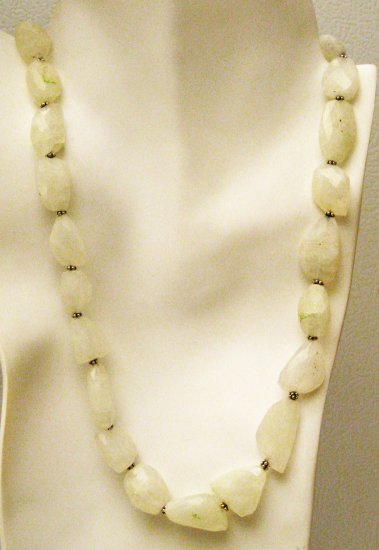 NK033 Moonstone Necklace in Sterling Silver