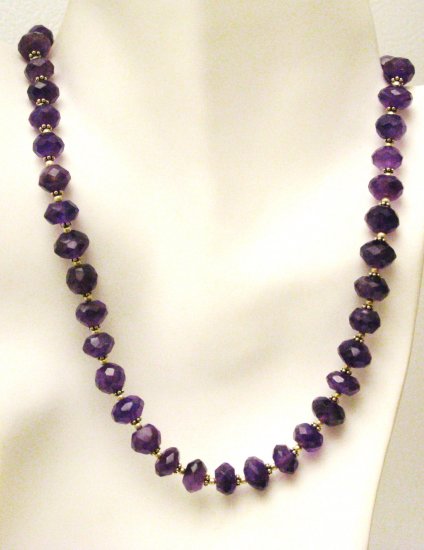 NK035 Amethyst Necklace in Sterling Silver