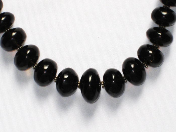 ST023 Onyx and Rose Quartz Necklace in Sterling Silver