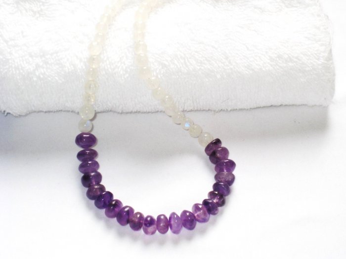 ST044 Amethyst and Moonstone Necklace