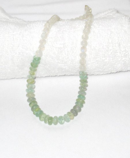 ST071 Moonstone and Jade Necklace in Sterling Silver