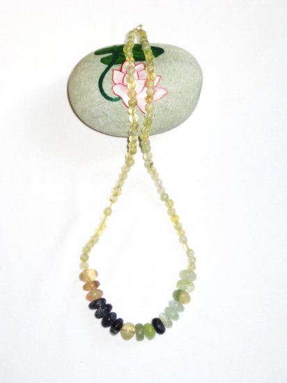 ST362 Rose Quartz and Smoky Quartz Necklace in Sterling Silver