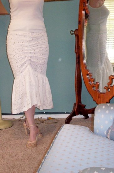 SOLD! Norma Kamali Eyelet "Mermaid" Skirt FREE SHIPPING!