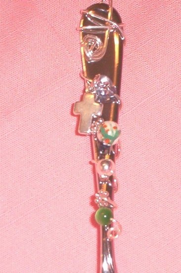 GIFT IDEA! Oneida Silver BEADED GIFT Utensils with Charms! FREE SHIPPING!