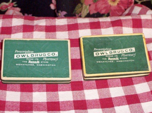 ONE LEFT! Rexall Owl Drug Co Prescription Pill Boxes FREE SHIPPING!