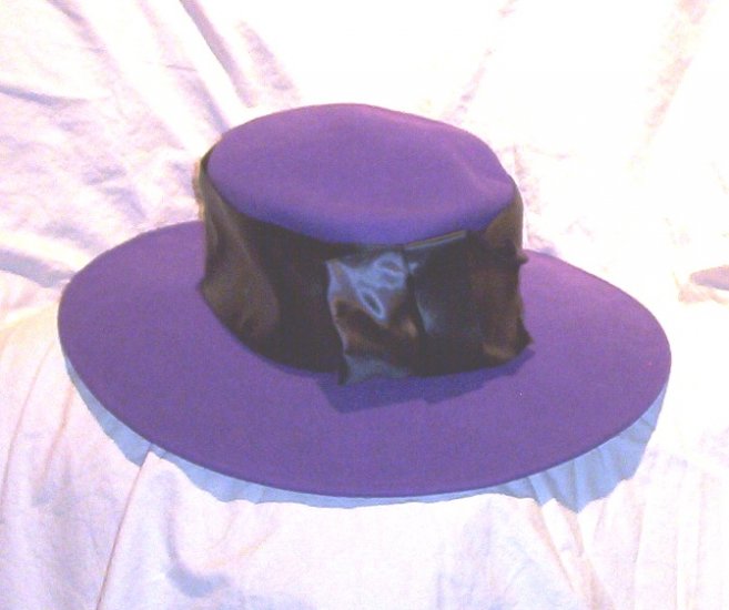 SOLD! Ladies Michael Howard Wide Brimmed Wool Purple Hat FREE SHIPPING!