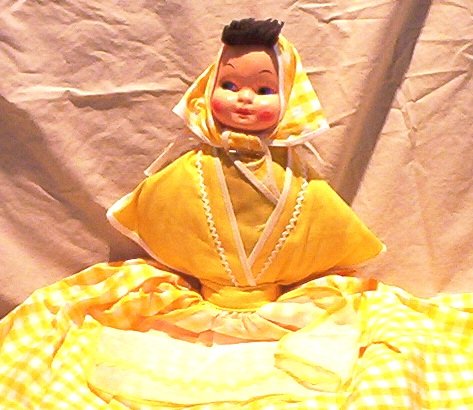 Vintage Rag Doll in Yellow Dress FREE SHIPPING!