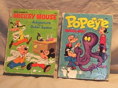 Big Little Book: Popeye Danger Ahoy! 1969 + Mickey Mouse-1968 FREE SHIPPING!