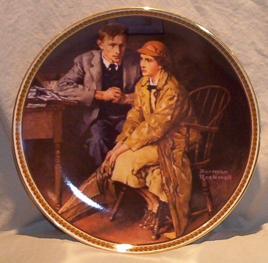 Norman Rockwell Rediscovering Women Collector Plate âConfiding In the Denâ FREE SHIPPING!