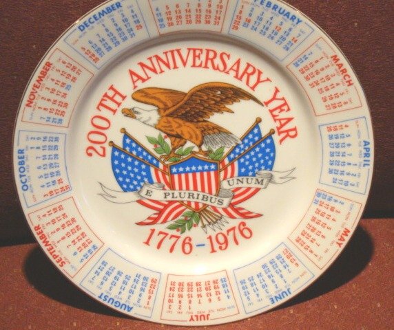 200th USA Anniversary Year Commemorative Plate 1776-1976~ FREE SHIPPING!