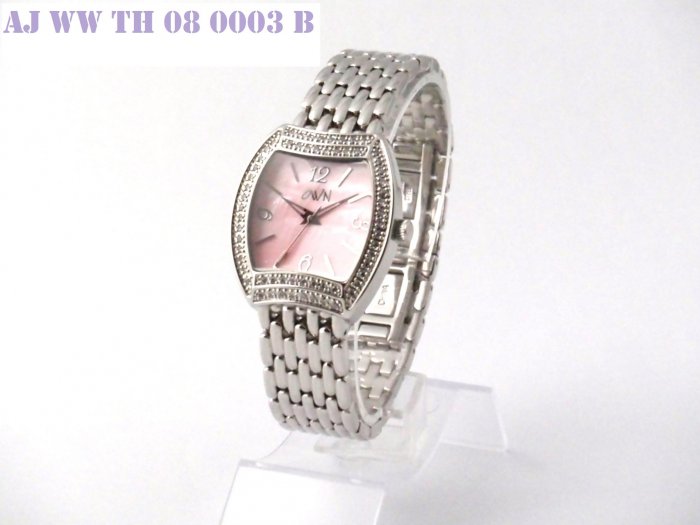 SWAROVSKI LADY WATCH WITH SOLID BRACELET AND PINK MOP DIAL