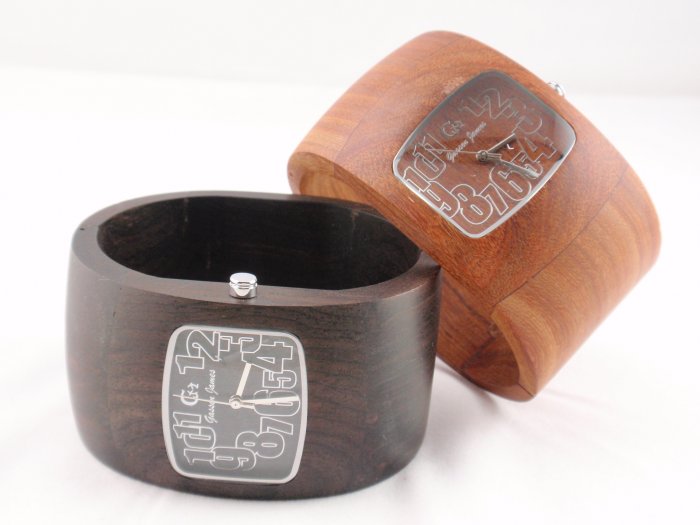 WOODEN BANGLE WATCH