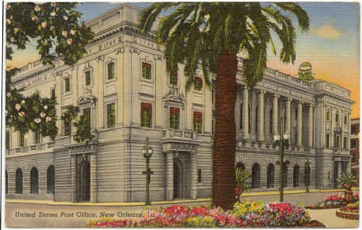 United States Post Office New Orleans, LA Postcard 1941 #0024