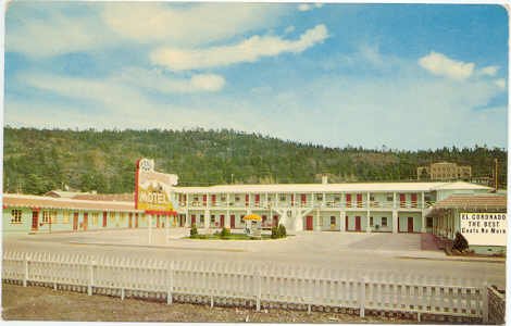 El Coronado Motel, Williams, AZ apx. 1950 Rt. 66 roadside AAA logo #0035