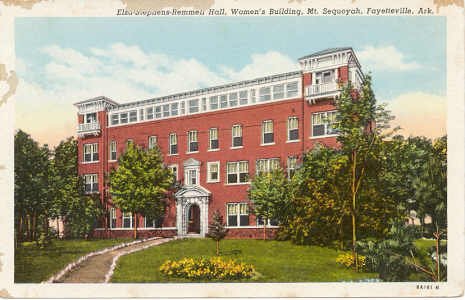 Women's Building, Mt. Sequoyah, Western Methodist Assembly Fayetteville, AR Postcard 1938 #0009