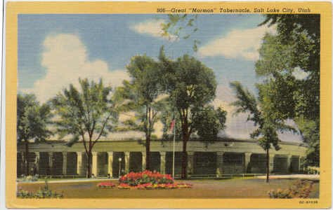 The Tabernacle, Salt Lake City, UT Postcard 1950 Mormon #0071