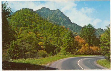The Chimneys, Great Smoky Mountains National Park TN - NC Transmountain Hwy. Postcard #0080