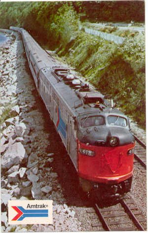 Coast Starlight - Amtrak, Seattle - Los Angeles Chrome Postcard Train #0182
