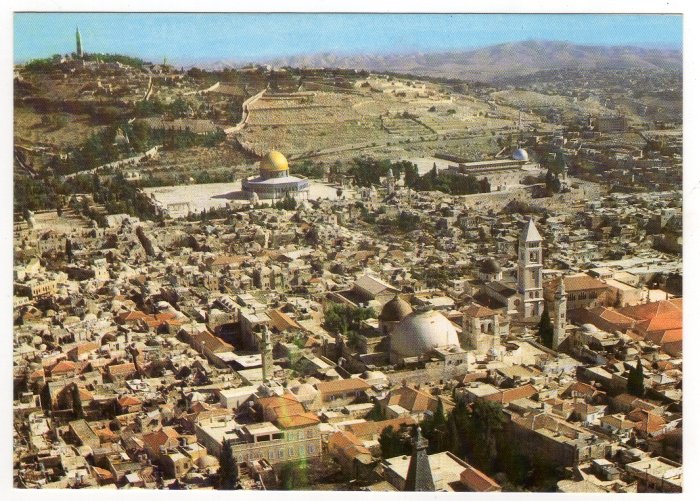 Jerusalem, Bird's Eye View Postcard Israel #0320