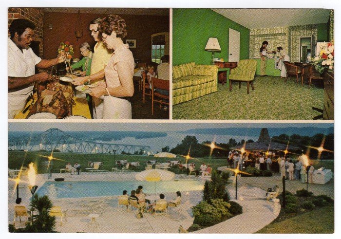 Ramada Hilltop Natchez, Mississippi multi-view Postcard 1970s #0331