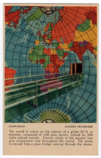 Mapparium Christian Science Publishing House Boston, MA Postcard #0346